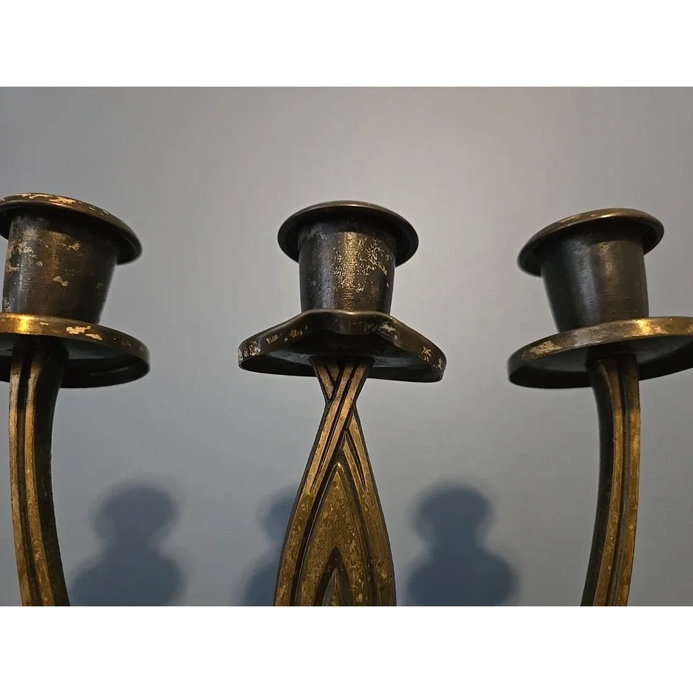 Vintage Dayagi Israel 9905 Brass Candle Holder